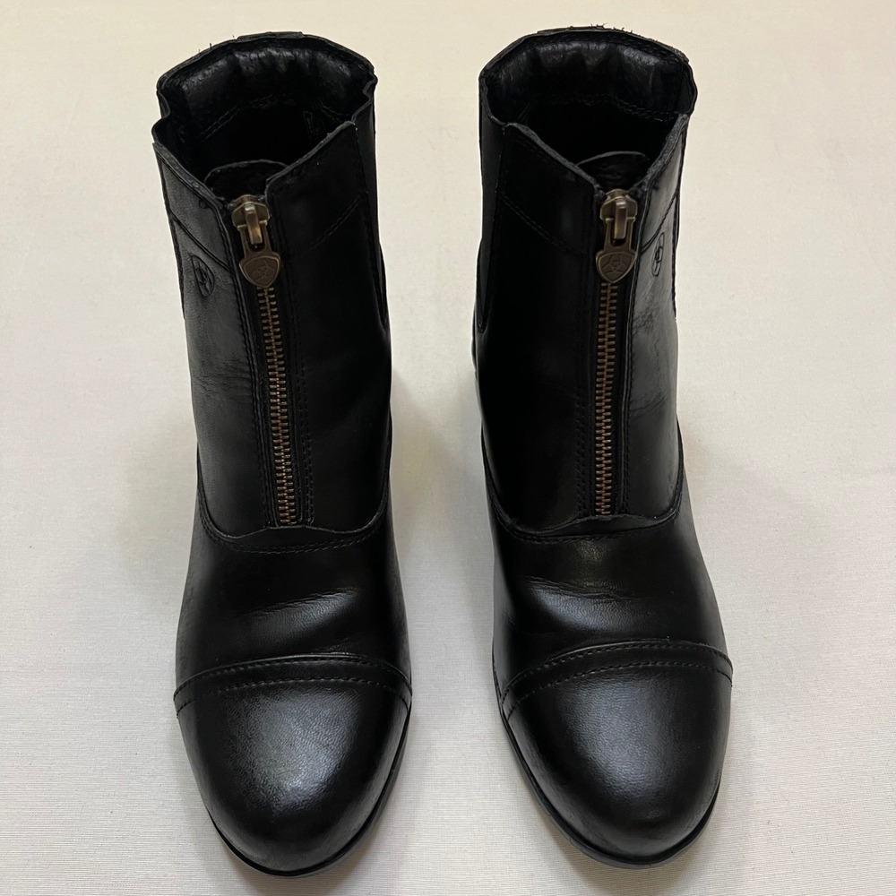 Ariat Women's Heritage Black Leather Zip Paddock Boots Riding Equestrian Size 5 - Picture 2 of 13